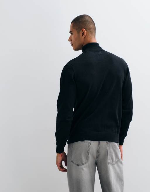 Threadbare knitted roll neck jumper in black, 4 of 5