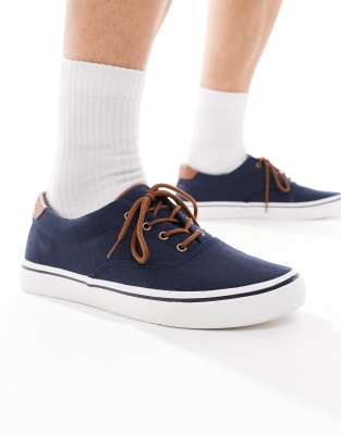  Lace-up canvas trainers 