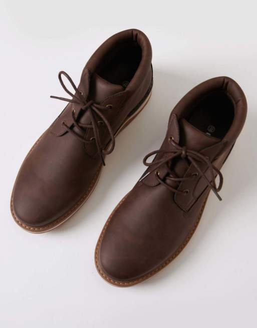 Threadbare Lace up casual boots in brown, 2 of 4