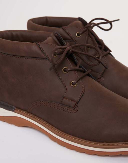 Threadbare Lace up casual boots in brown, 4 of 4