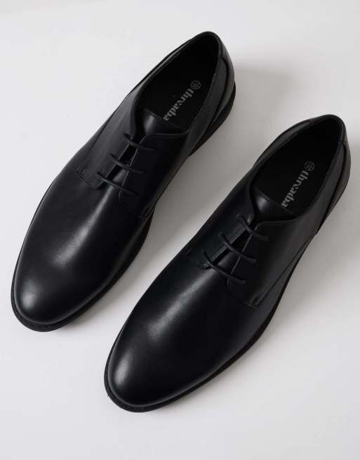 Threadbare Lace up derby shoes in black, 2 of 4