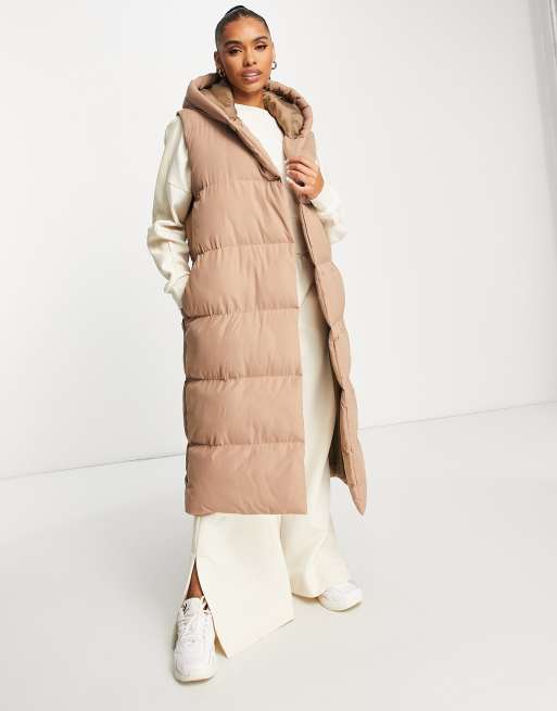 gilet oversize camel