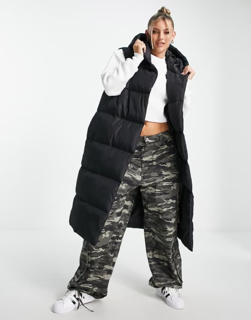 Threadbare - Lapis - Sort oversized og longline-vest med for