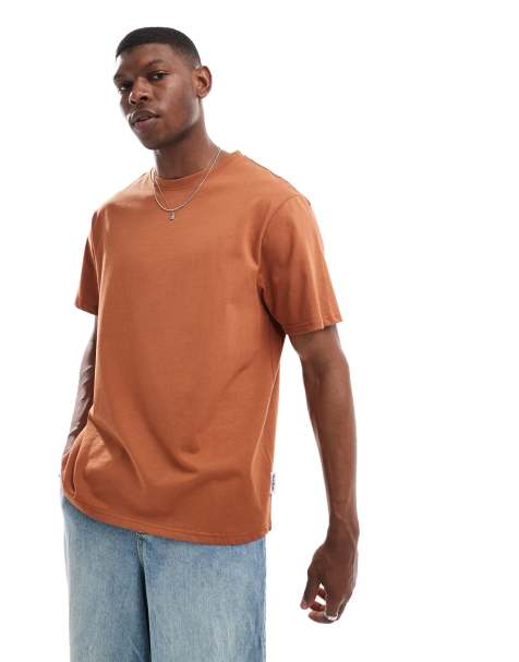 Threadbare – Lässig geschnittenes T-Shirt in gebranntem Orange, 220 g/m² - view 1