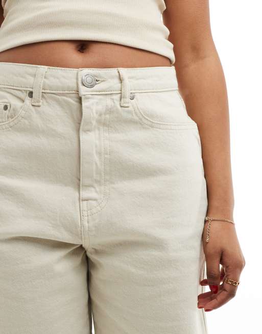 Threadbare - Leon - Jorts di jeans bianco sporco, 5 di 5