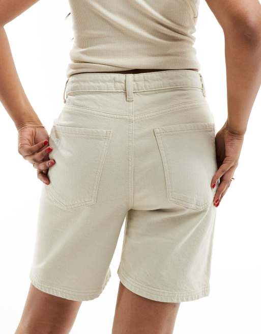 Threadbare – Leon – Szorty jeansowe w kolorze złamanej bieli, 2 z 5