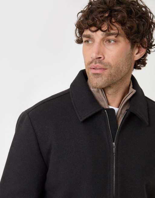 Threadbare Lightweight collared jacket in black, 5 of 5