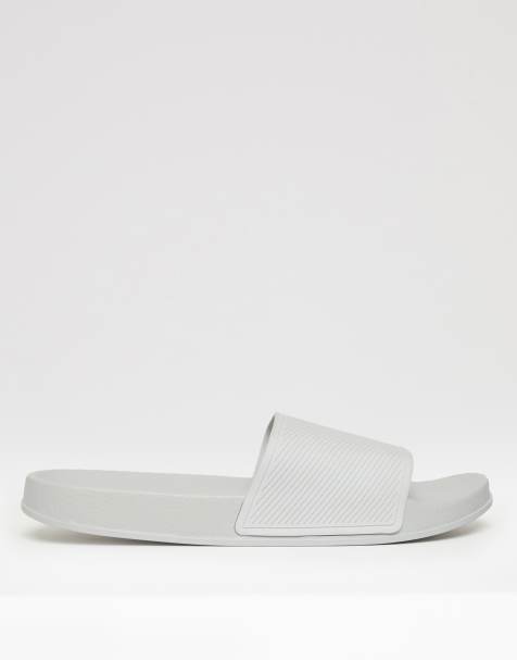 Threadbare Lightweight cushioned sliders in grey - view 1