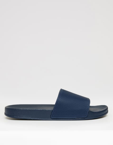 Threadbare Lightweight cushioned sliders in navy - view 1