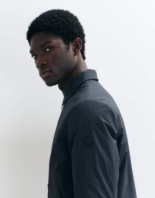 Threadbare lightweight padded zip thru jacket in navy		, 3 of 5