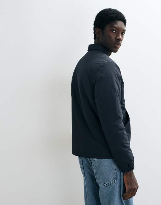 Threadbare lightweight padded zip thru jacket in navy		, 5 of 5