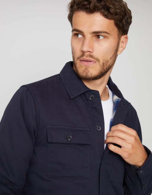 Threadbare Lightweight shacket in navy, 2 of 5