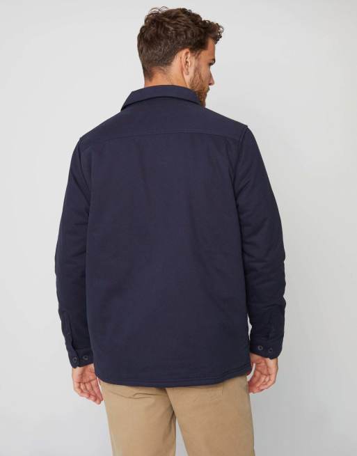 Threadbare Lightweight shacket in navy, 4 of 5