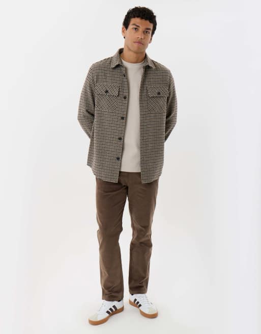 Threadbare Lightweight shacket with pockets in taupe, 4 of 5