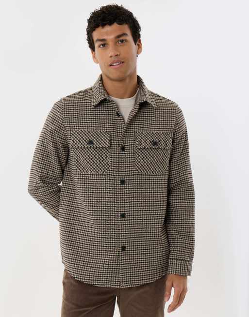 Threadbare Lightweight shacket with pockets in taupe, 5 of 5