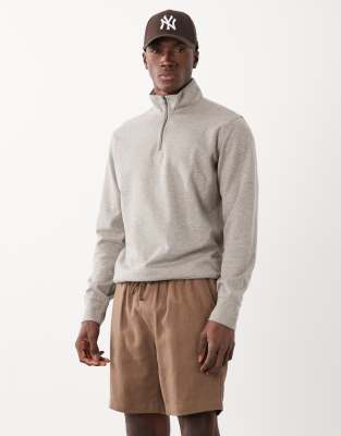 Threadbare Linen Mix Shorts In Gray