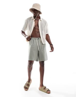 Threadbare Linen-rich Drawstring Shorts