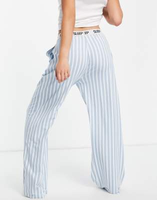 Threadbare logo pajama flared pants in 