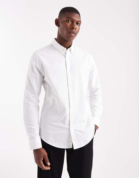 Threadbare long sleeve oxford shirt in white - view 1