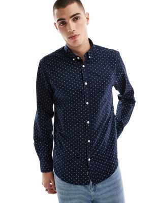 Threadbare Threadbare long sleeve shirt in navy