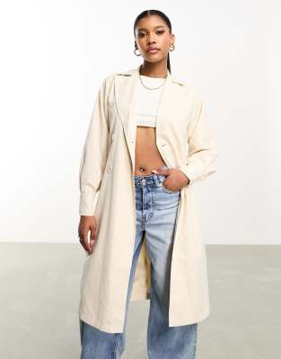 Fitted hot sale duster coat