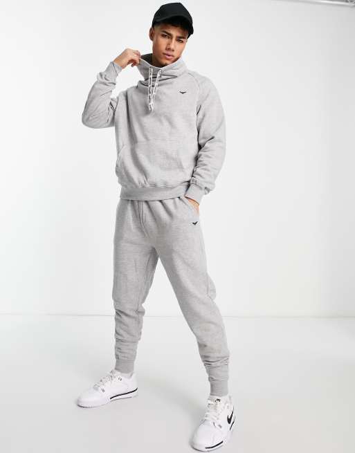 Threadbare lounge Dunning funnel neck sweatshirt and trackies set in ...