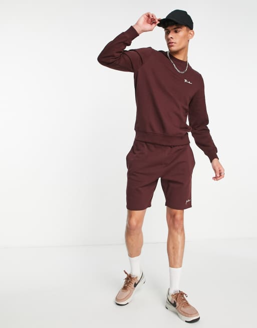 Sweatshirt and discount shorts set mens