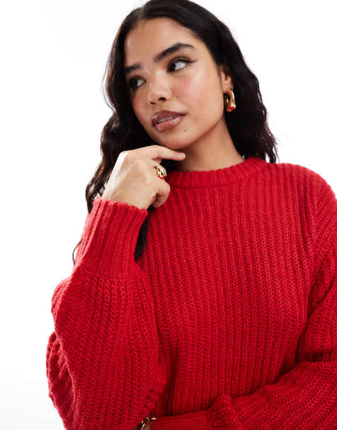 Threadbare - Maglione corto girocollo rosso - view 1