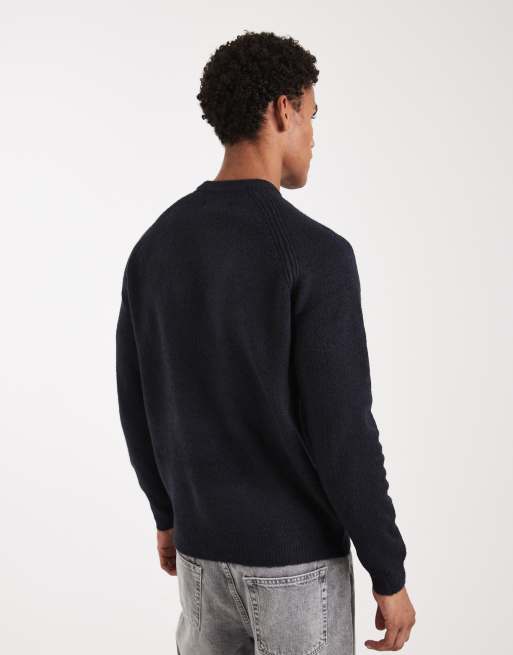Threadbare - Maglione girocollo color blu navy, 3 di 5