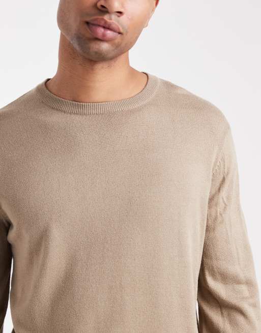 Threadbare - Maglione girocollo color tortora, 4 di 5