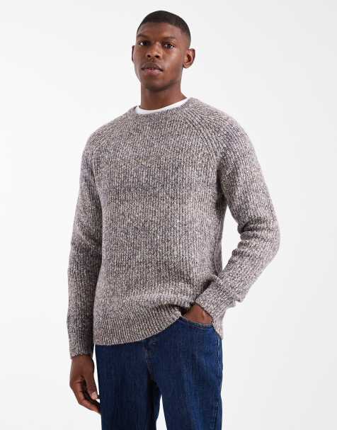 Threadbare - Maglione girocollo marrone a coste - view 1