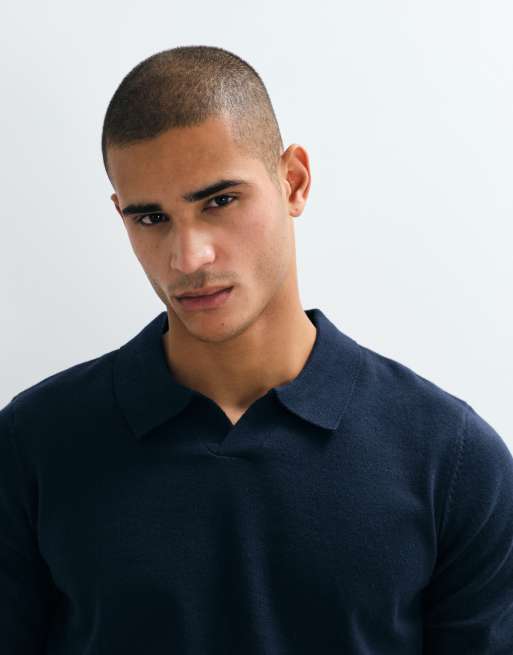 Threadbare maglione lavorato a maglia con collo a trofeo navy, 4 di 5