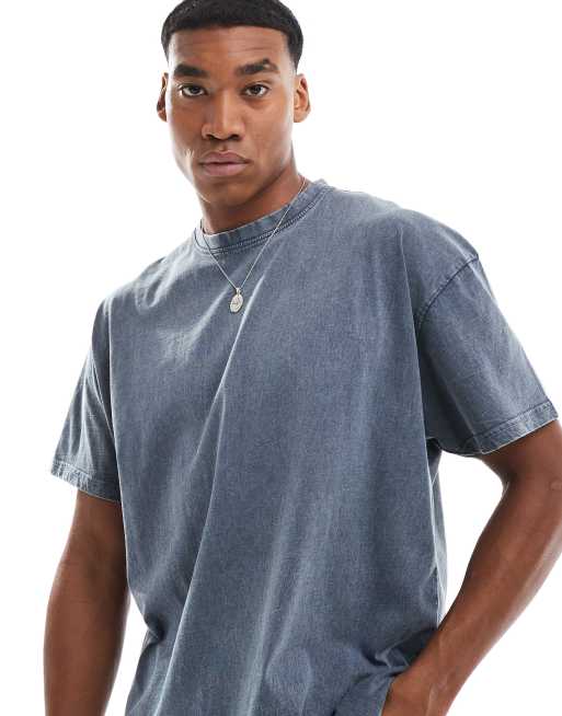 Threadbare – Marinblå t-shirt i oversize