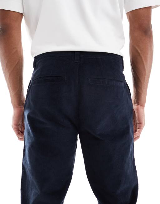 Threadbare - Marineblå chinos i Regular Fit, 4 af 5
