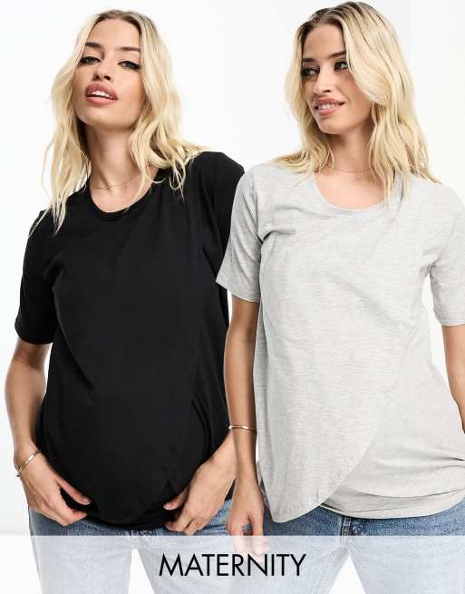 Maternity & Nursing Tops - Twin Pack