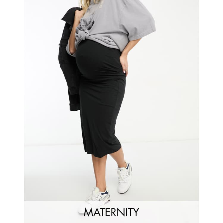 Maternity midi pencil on sale skirt