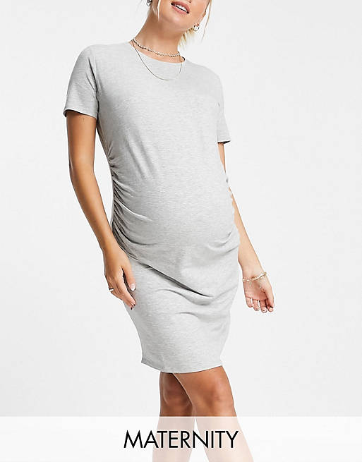 Threadbare Maternity mini dress in grey