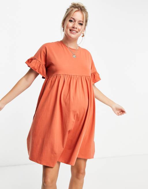 open lace back dress Plus Size Chiffon Double Skirt Off-Shoulder Sheer Maternity Dress main image 0