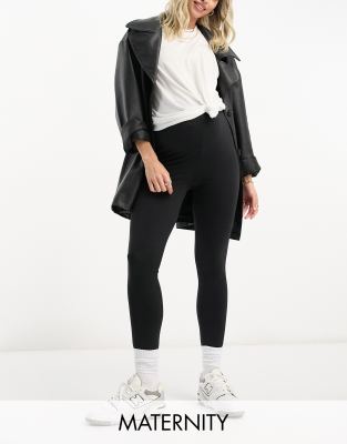 Threadbare Maternity supersoft leggings in black