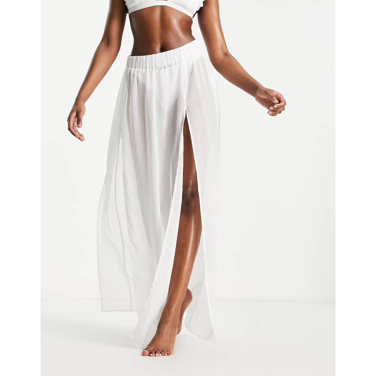 Womens maxi white clearance skirt