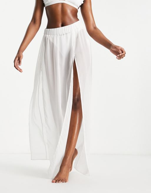 Ladies white hotsell maxi skirt