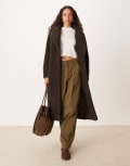 [Threadbare] Threadbare maxi borg coat in chocolate brown 16 Chocolate brown