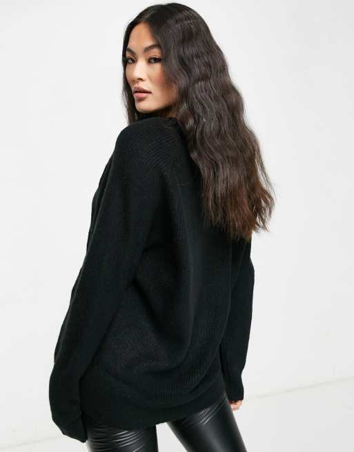 Threadbare - Michayla - Cardigan oversize nero, 3 di 4