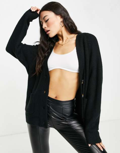 Threadbare – Michayla – Czarny kardigan oversize - view 1