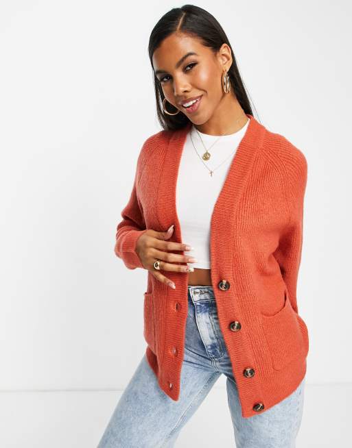 Threadbare Michayla oversized cardigan in ginger spice