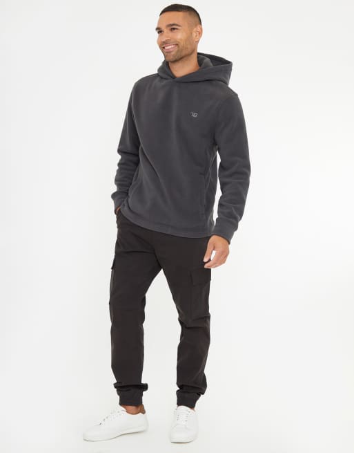 Threadbare Microfleece pullover hoodie in dark grey, 2 of 4