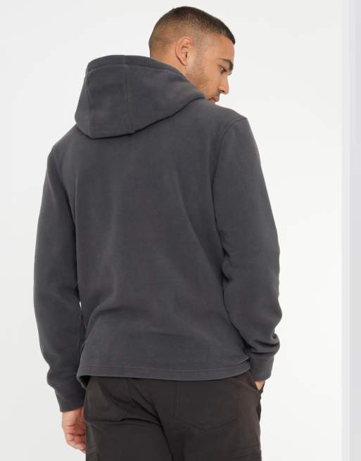 Threadbare Microfleece pullover hoodie in dark grey, 3 of 4