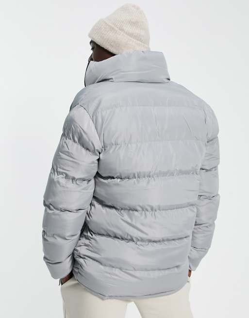 Silver grey puffer on sale jacket