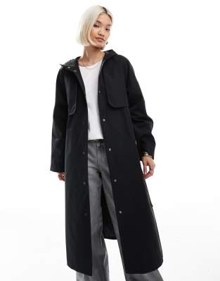 Threadbare Midi Trench Coat With Belt