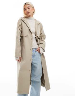 Threadbare Midi Trench Coat With Belt